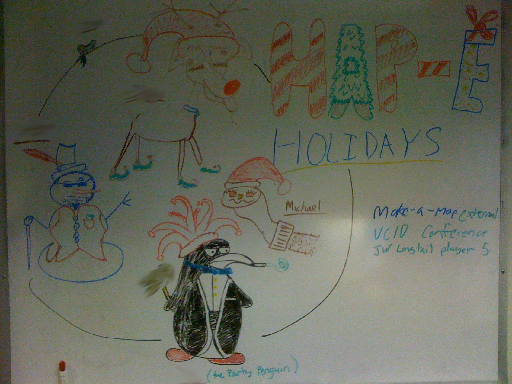Holiday Team Fun on the Whiteboard